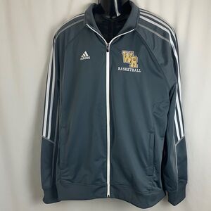 Adidas WR Basketball Dark Gray zip up Jacket Men’s Size Xtra Large